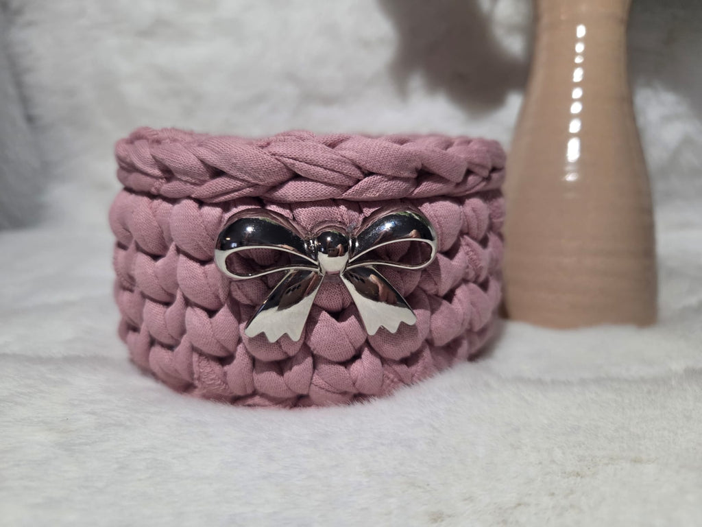 🎀 Kleines Rosa Körbchen „Schleifenzauber“
