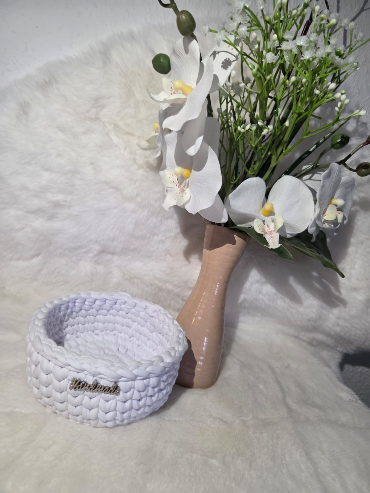 🤍 Häkel-Körbchen „Pure Elegance“ – Weiß