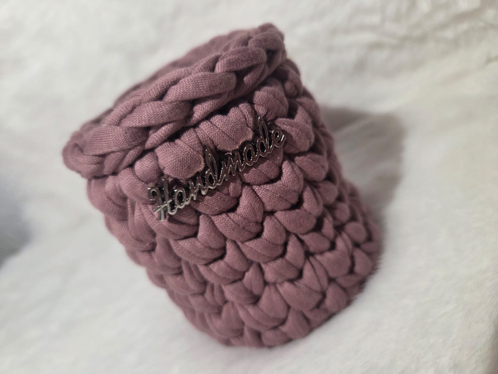🧶 Kleines Körbchen „Ordnungshelfer“ – Altrosa