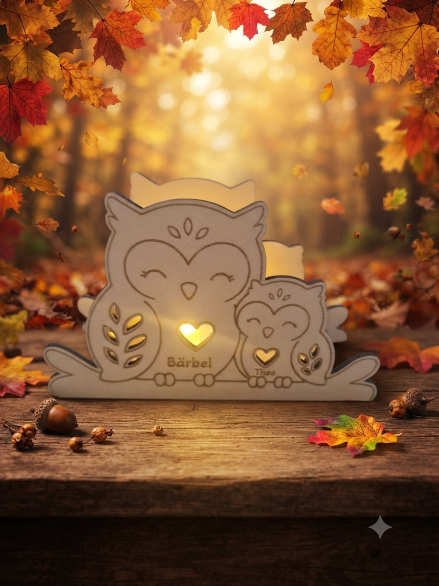 Zauberhaftes LED-Teelicht-Set „Mutter & Kind“