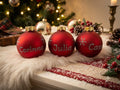 Personalisierte Weihnachtskugel (6 cm) – Mit Wunschgravur (Matt & Glänzend)